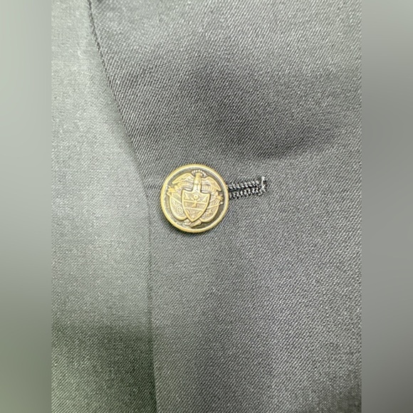 Ralph Ralph Lauren Blazer Jacket Men's 44L Black Classic Military Style Buttons - Picture 12 of 12